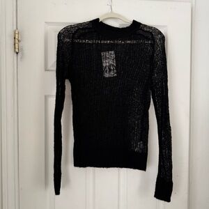 Zara Black Sheer Women's Sweater